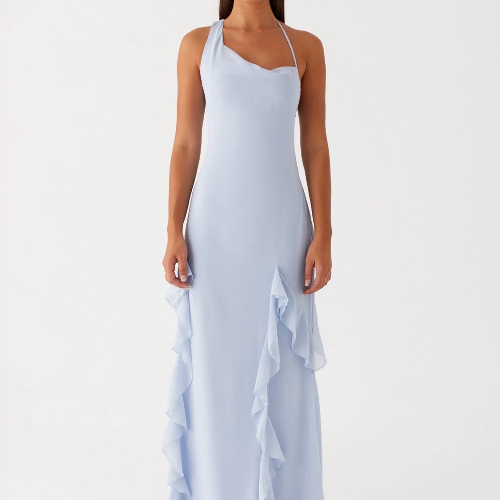 Peppermayo One Shoulder Light Blue Dress